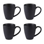 coffret 4 mugs black snow mat 