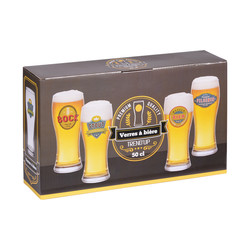 Coffret de quatre verres  bire